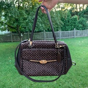 Coach brown monogram Madison Madeline Satchel